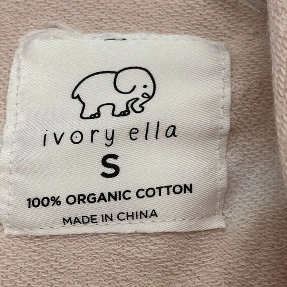 Ivory Ella Hoodie Pink Tie Dye Cropped Elephant Logo Womens Size Small VSCO Top - Picture 6 of 6
